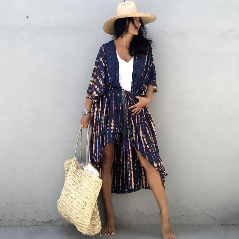 R&B | Glamouröse Sonnenschutz Resort Strandkleid Cover Up