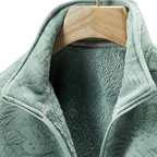 R&B | Damen Outdoor Fleecejacke Winddicht mit Pflanzenmuster