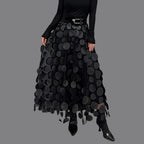 R&B | Stylischer schicker langer Rock mit Polka Dots