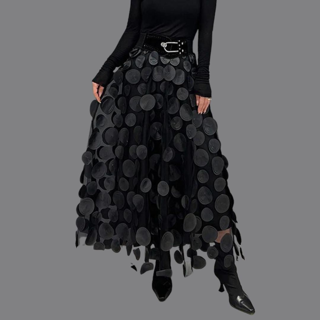 R&B | Stylischer schicker langer Rock mit Polka Dots