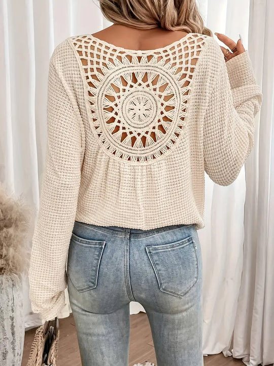 R&B | Trendige Damen Sweater Gehäkelte Trendy, Komfortabel