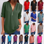 R&B | V-Ausschnitt plus Größe Frauen ärmellos Chiffon Shirt