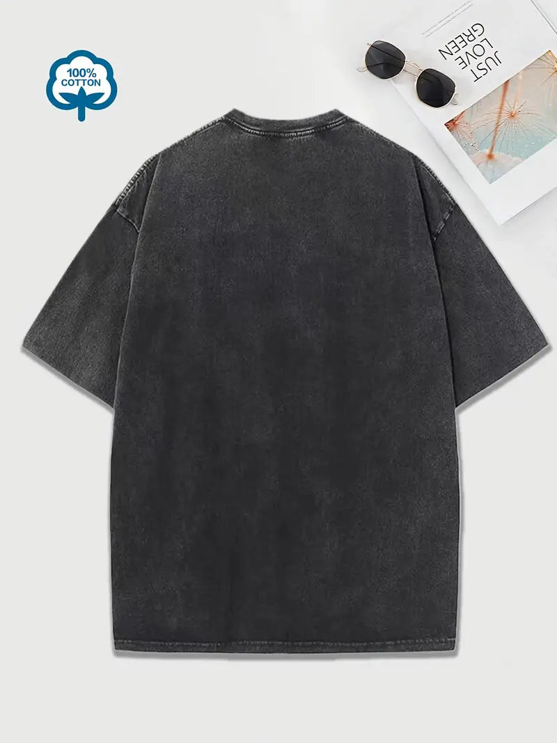 R&B | Baumwoll-T-Shirt mit Rundhalsausschnitt