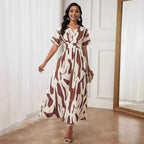 R&B | Damenkleid mit bedruckter Taille