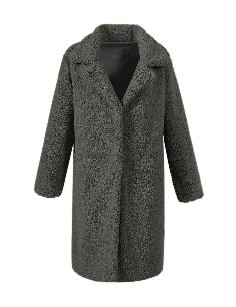 Damen Kuscheliger Teddy-Mantel R&B