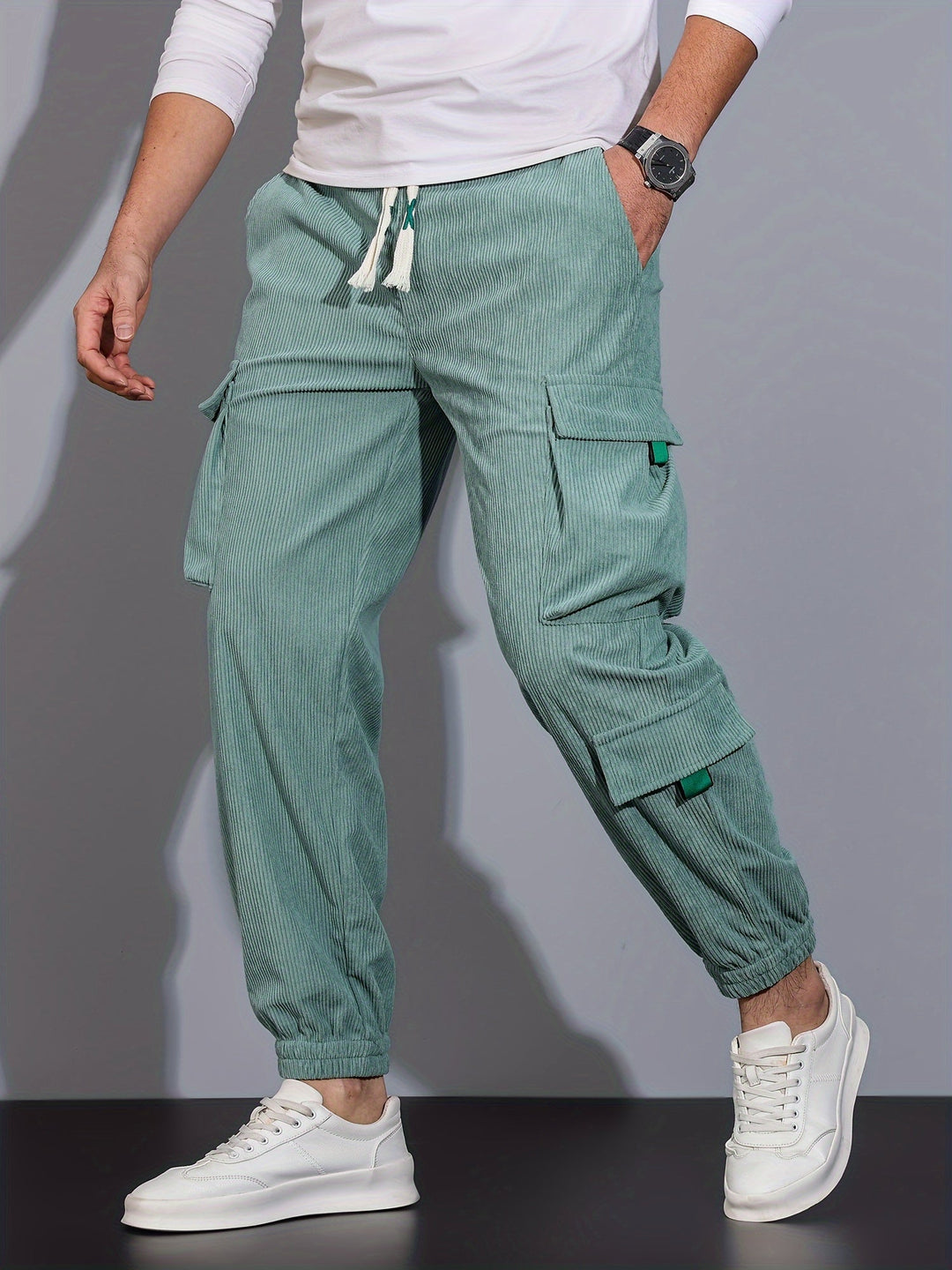 R&B Schwarze Cargo-Hose für Herren