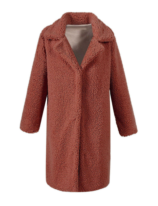 Damen Kuscheliger Teddy-Mantel R&B