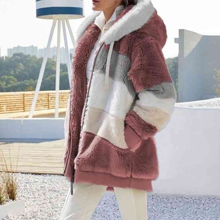 R&B | Color Block Zip-Up Kapuzenjacke