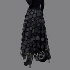 R&B | Stylischer schicker langer Rock mit Polka Dots
