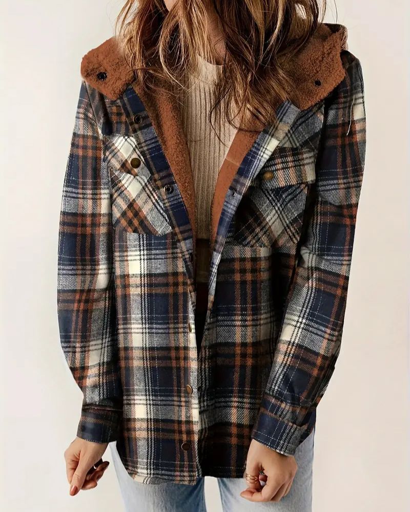 R&B | Kariertes Jacket mit Sherpa Futter