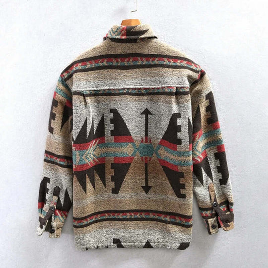R&B | Südwestlicher Aztec-Druck Shirtjacke