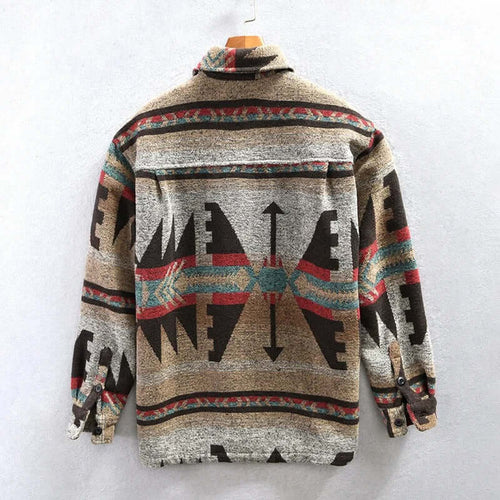 R&B | Südwestlicher Aztec-Druck Shirtjacke
