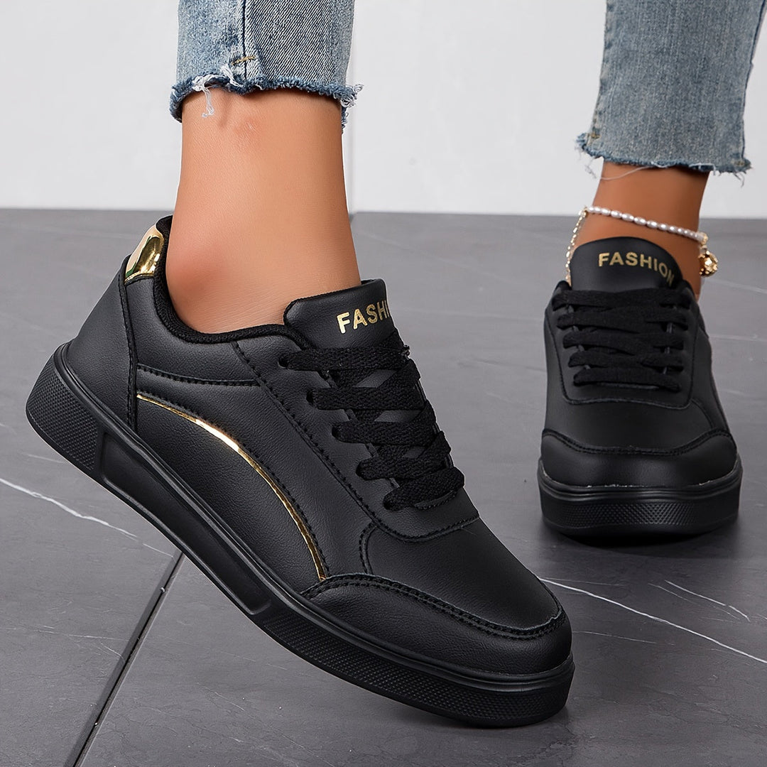R&B | Damen Sneaker In Einfarbiger Ausführung mit Schnürsenkeln und Weicher Sohle