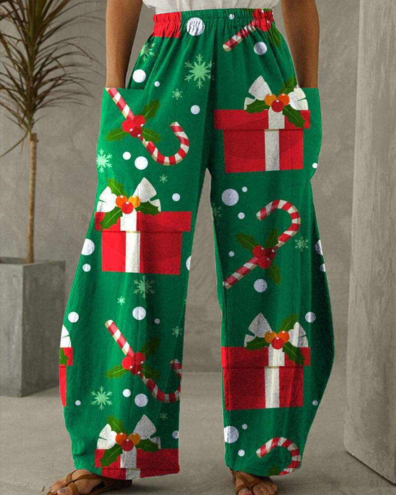 R&B | Weihnachtsdruck Freizeit Hose