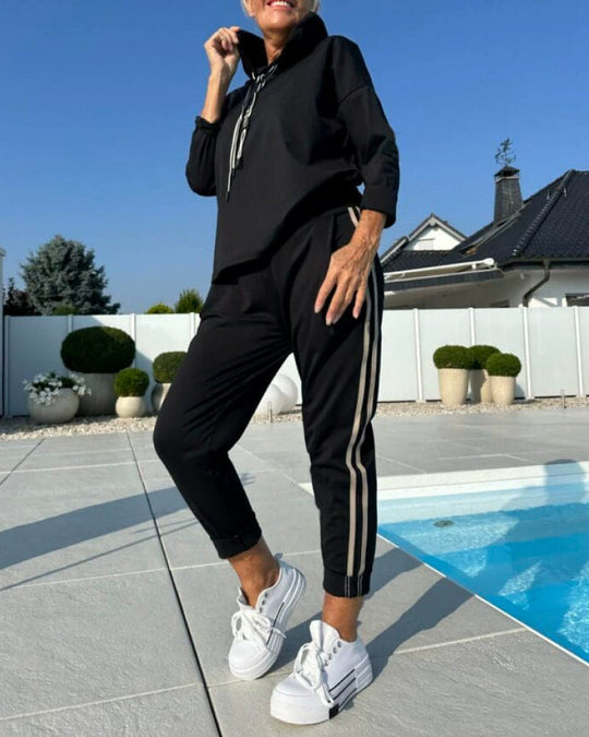 R&B | Zweiteilige Satz mit Damen Kapuzen Sweatshirt und Hosen