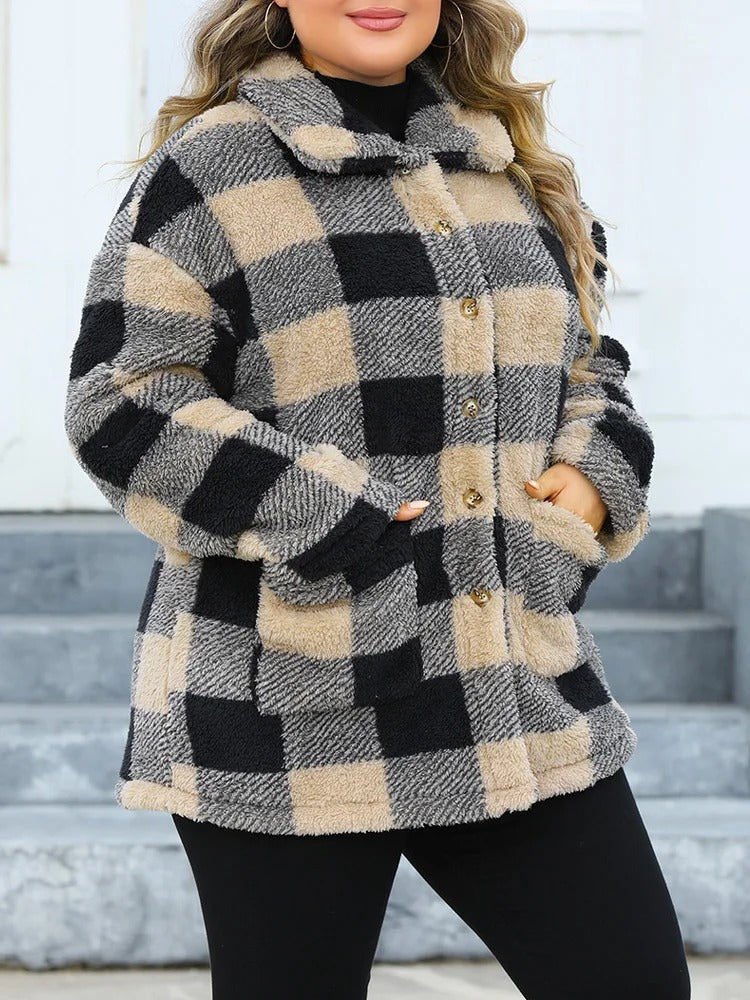 R&B | Übergroße Gemütliche Karierte Jacke
