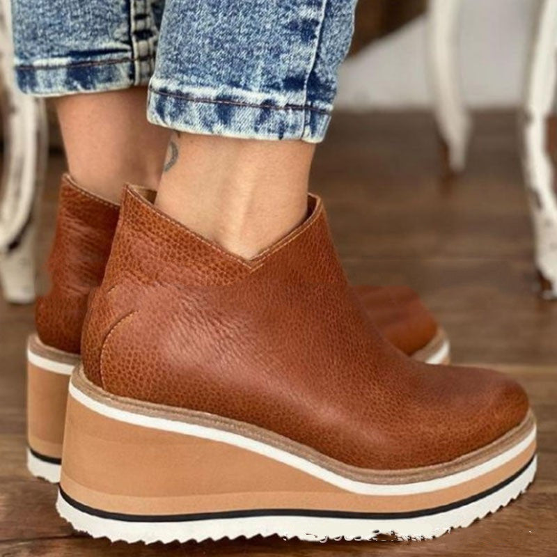 Orthopädische Leder-Sneaker mit Komfortsohle R&B