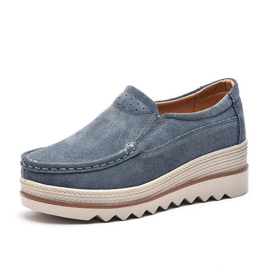 Damen Slip-On Mokassins mit bequemer Sohle und eleganter Oberflächenstruktur R&B
