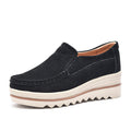 Damen Slip-On Mokassins mit bequemer Sohle und eleganter Oberflächenstruktur