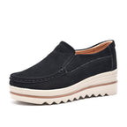 Damen Slip-On Mokassins mit bequemer Sohle und eleganter Oberflächenstruktur