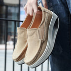 Damen Slip-On Mokassins mit bequemer Sohle und eleganter Oberflächenstruktur