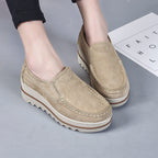 Damen Slip-On Mokassins mit bequemer Sohle und eleganter Oberflächenstruktur