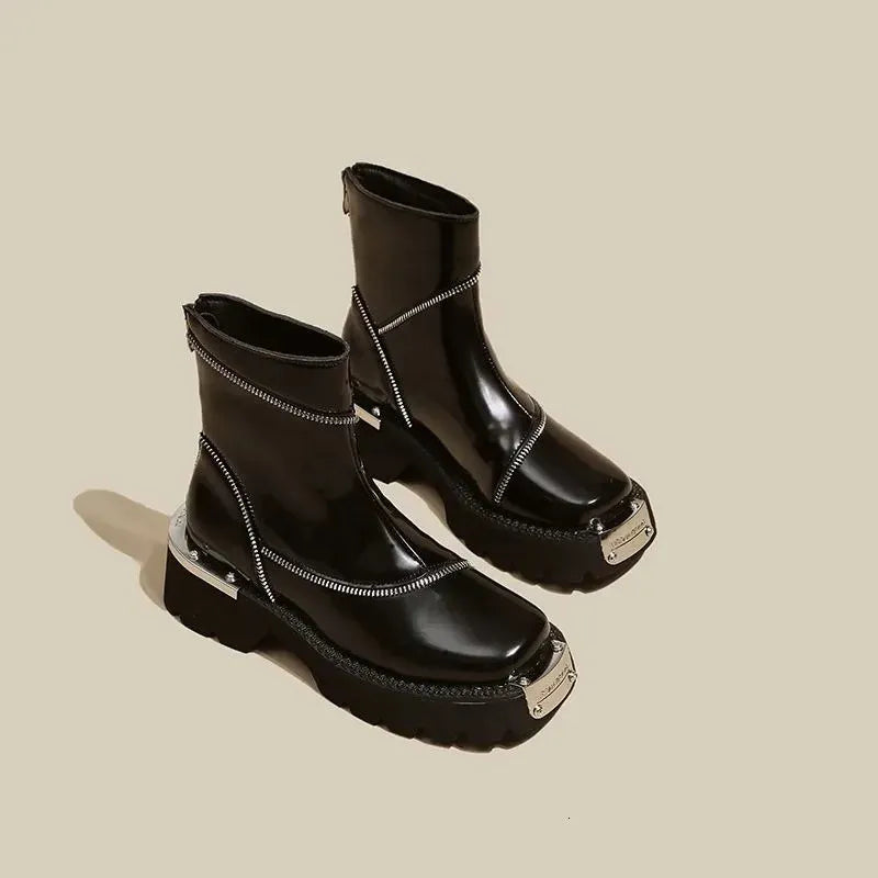R&B | Winterstiefel mit Dicker Sohle und Wasserdichtem Reißverschluss