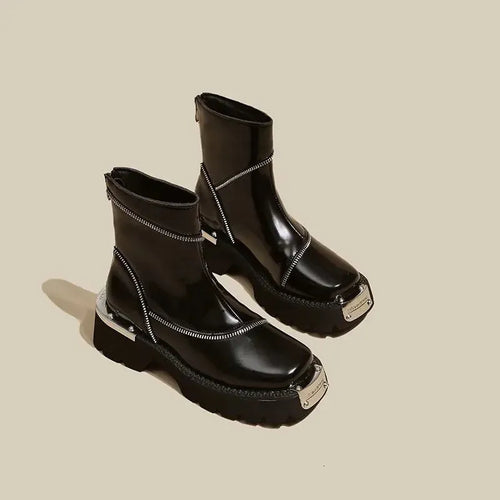R&B | Winterstiefel mit Dicker Sohle und Wasserdichtem Reißverschluss