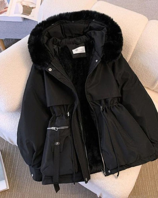 R&B | Eleganter Brévine Mantel mit Faux-Fur-Kragen