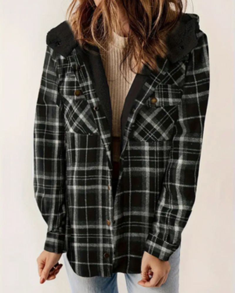 R&B | Kariertes Jacket mit Sherpa Futter