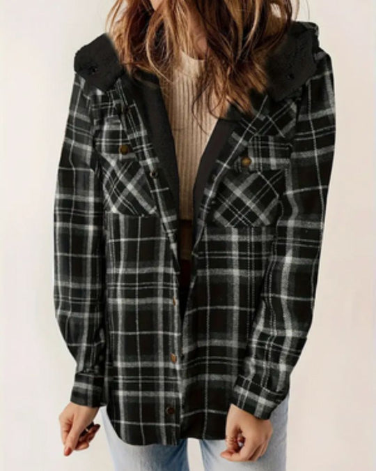 R&B | Kariertes Jacket mit Sherpa Futter