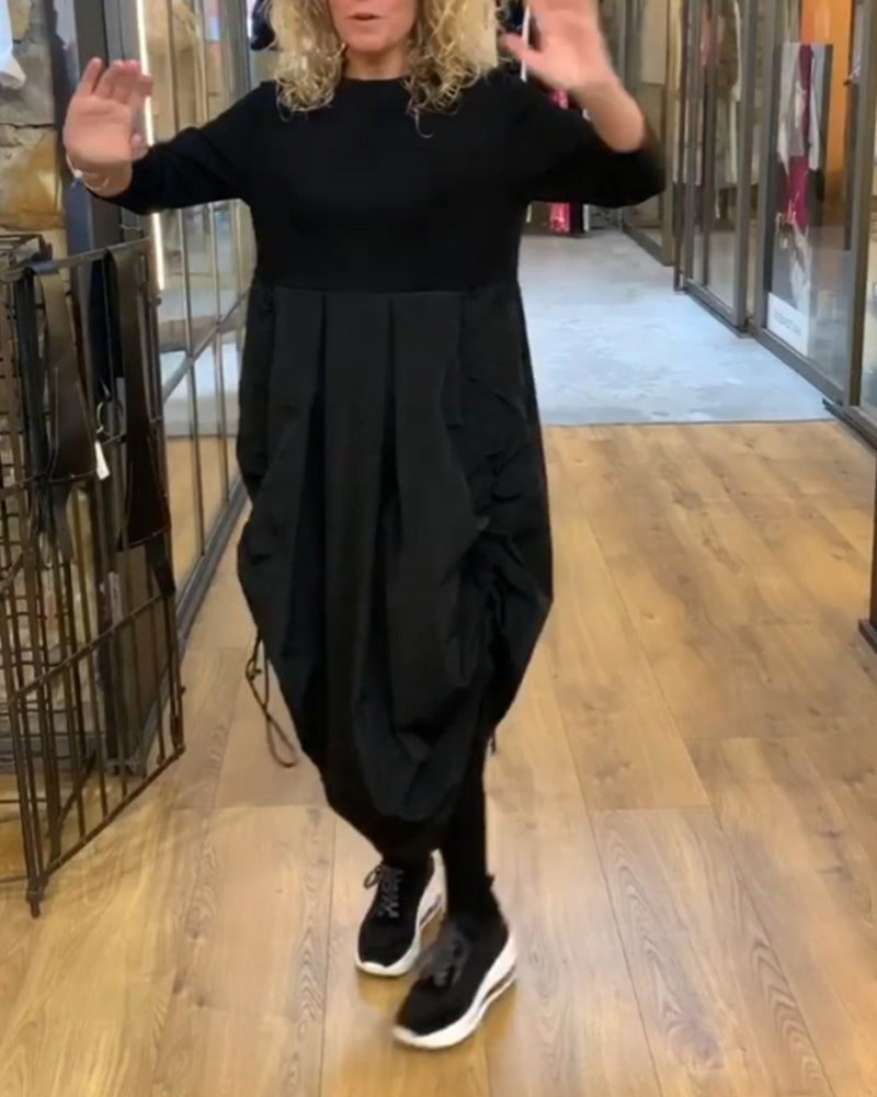 R&B | Patchwork Kleid mit Kordelzug