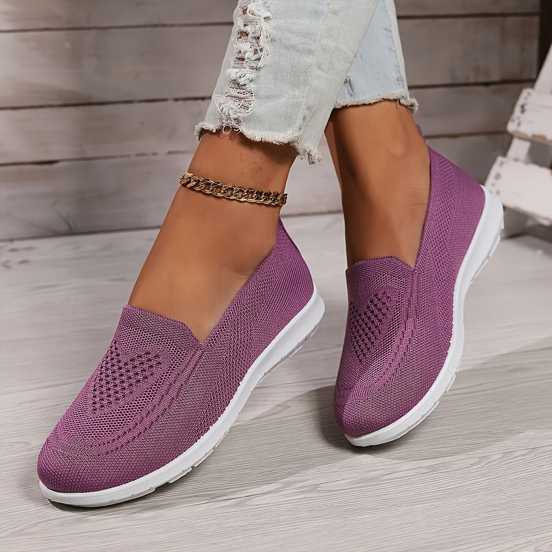 R&B | Einfarbige Gestrickte Sneaker Für Damen
