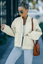 R&B | Kordelzug Gefallene Schulter Gequiltete Jacke