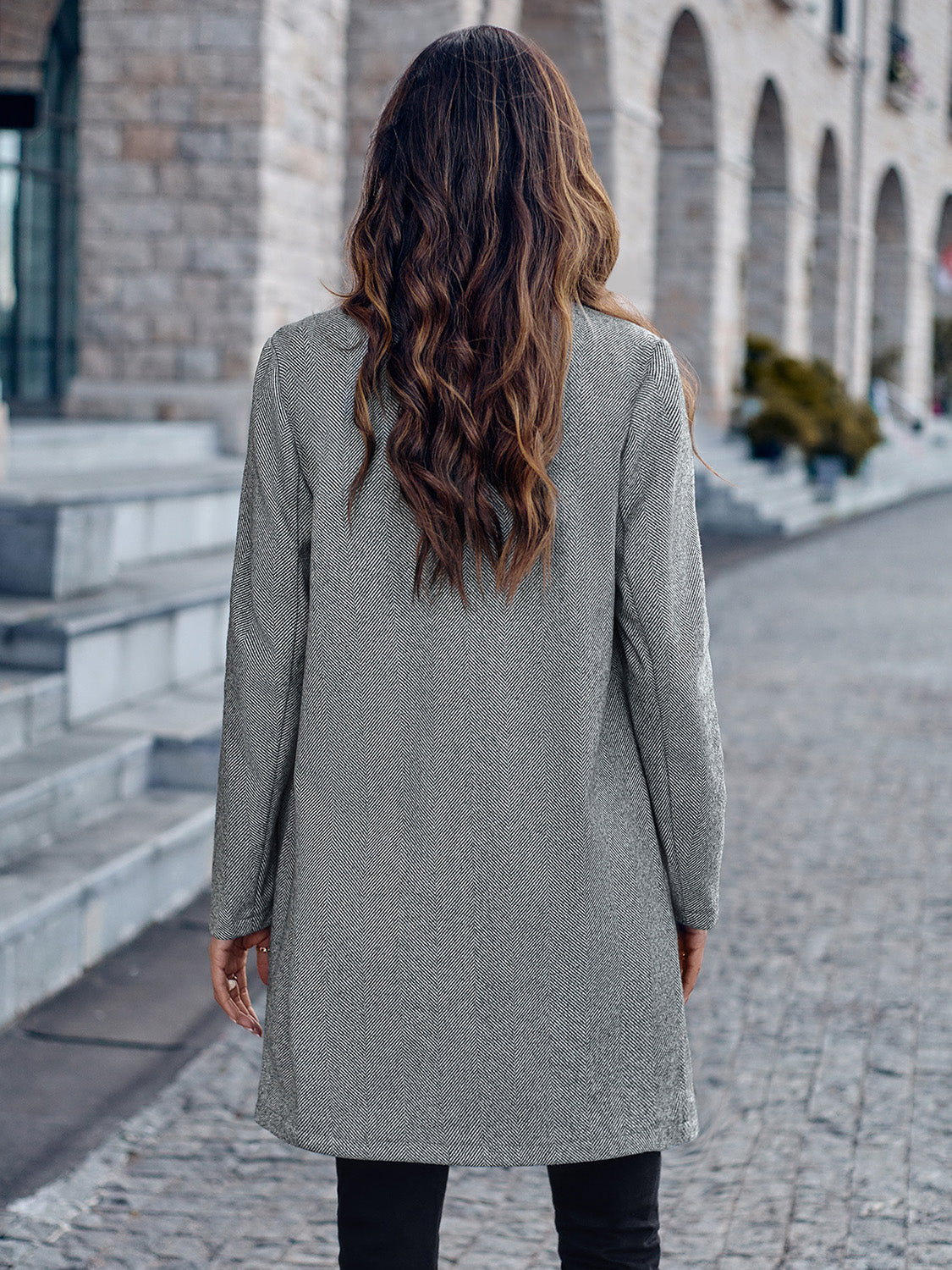 R&B | Offene Vorderseite Langarm Blazer