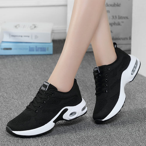 Damen nan atmungsaktive Strick-Laufschuhe mit Luftpolster und stoßabsorbierender Sohle R&B