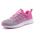 Damen nan leichtgewichtiger Strick-Freizeitsneaker mit Wabenperforation, schockabsorbierender Schaumsohle und gepolstertem Fersenkragen R&B