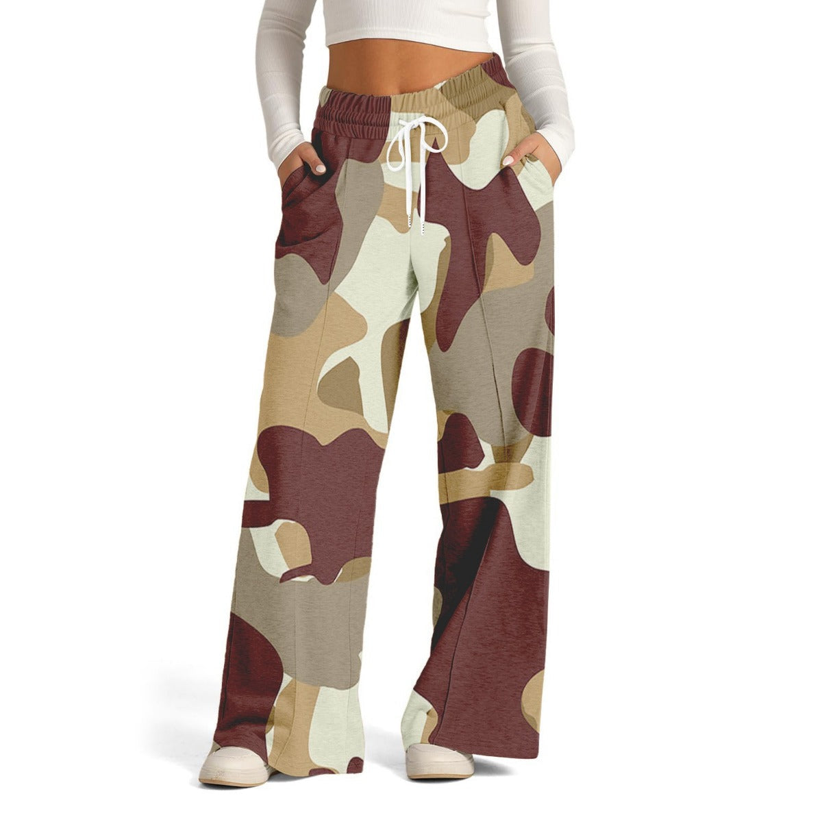 R&B | Camouflage-Jogginghose mit hoher Taille