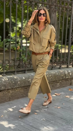 R&B | Utility Cargo Jacke mit Riemen und Taschenakzenten