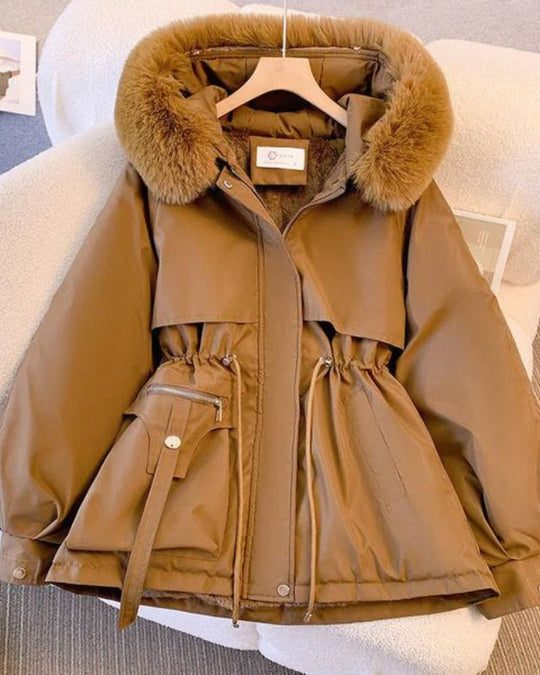 R&B | Eleganter Brévine Mantel mit Faux-Fur-Kragen