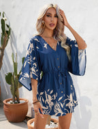 R&B | Kleid mit Blattdruck