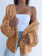 R&B | Chunky Strickcardigan Weich und Warm Trendiger Komfort