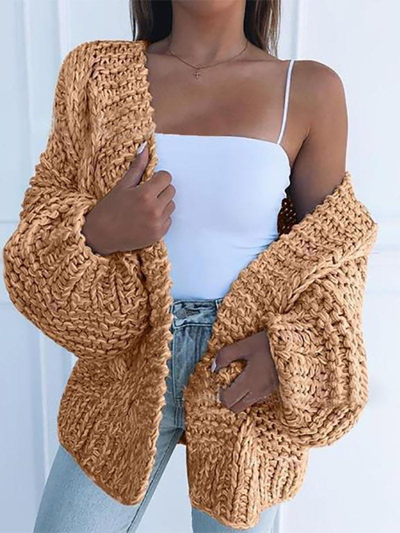 R&B | Chunky Strickcardigan Weich und Warm Trendiger Komfort
