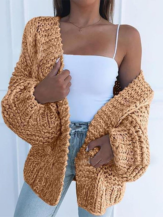 R&B | Chunky Strickcardigan Weich und Warm Trendiger Komfort