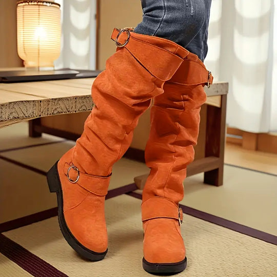 Retro-Reitstiefel aus Wildleder R&B R&B