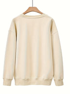 R&B | Sweatshirt mit Künstlerischem Gesicht Baumwolle Trendy und Bequem