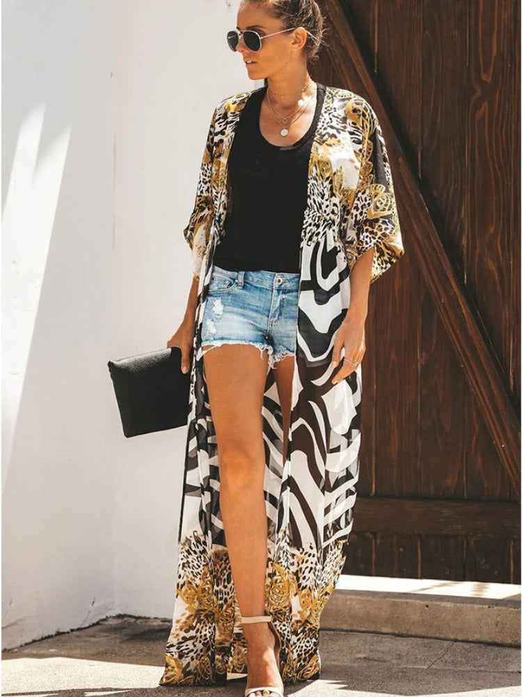 R&B | Kimono mit Leopardenmuster