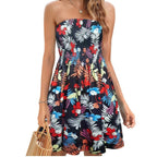 R&B | Bedrucktes Strandurlaub sexy Tube Top Kleid