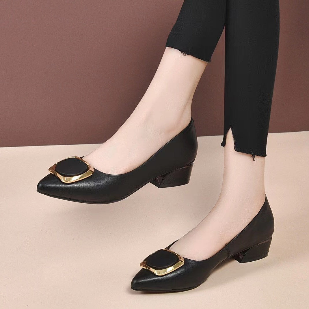 Damen-Halbschuhe mit flacher spitzer Zehe R&B R&B