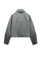 R&B | Stil Bouclé Graue Jacke